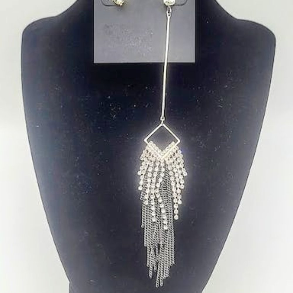 Thalia Sodi Stone Mix N Match Crystal And Chain Fringe Statement Earrigs
